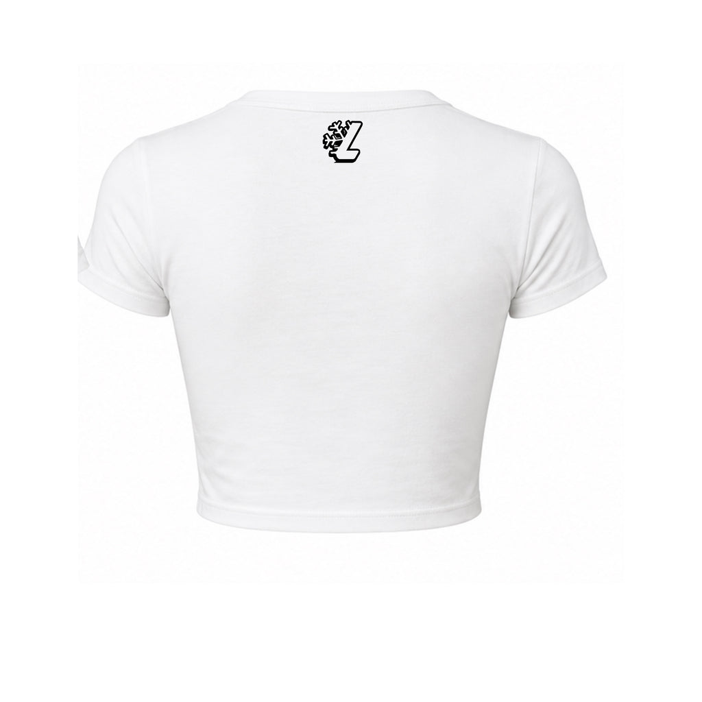 White Fly Girl Cropped Tee
