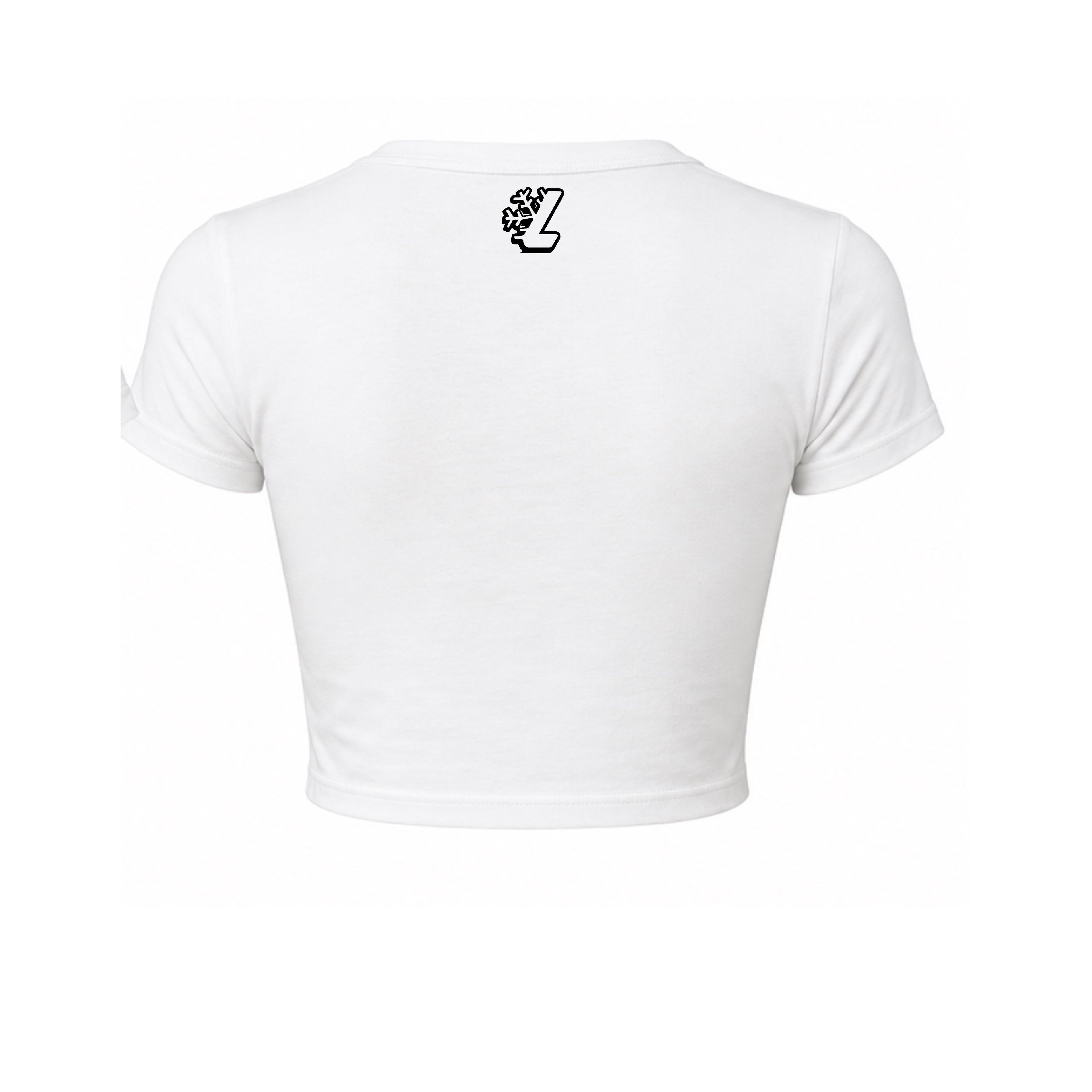 White Fly Girl Cropped Tee