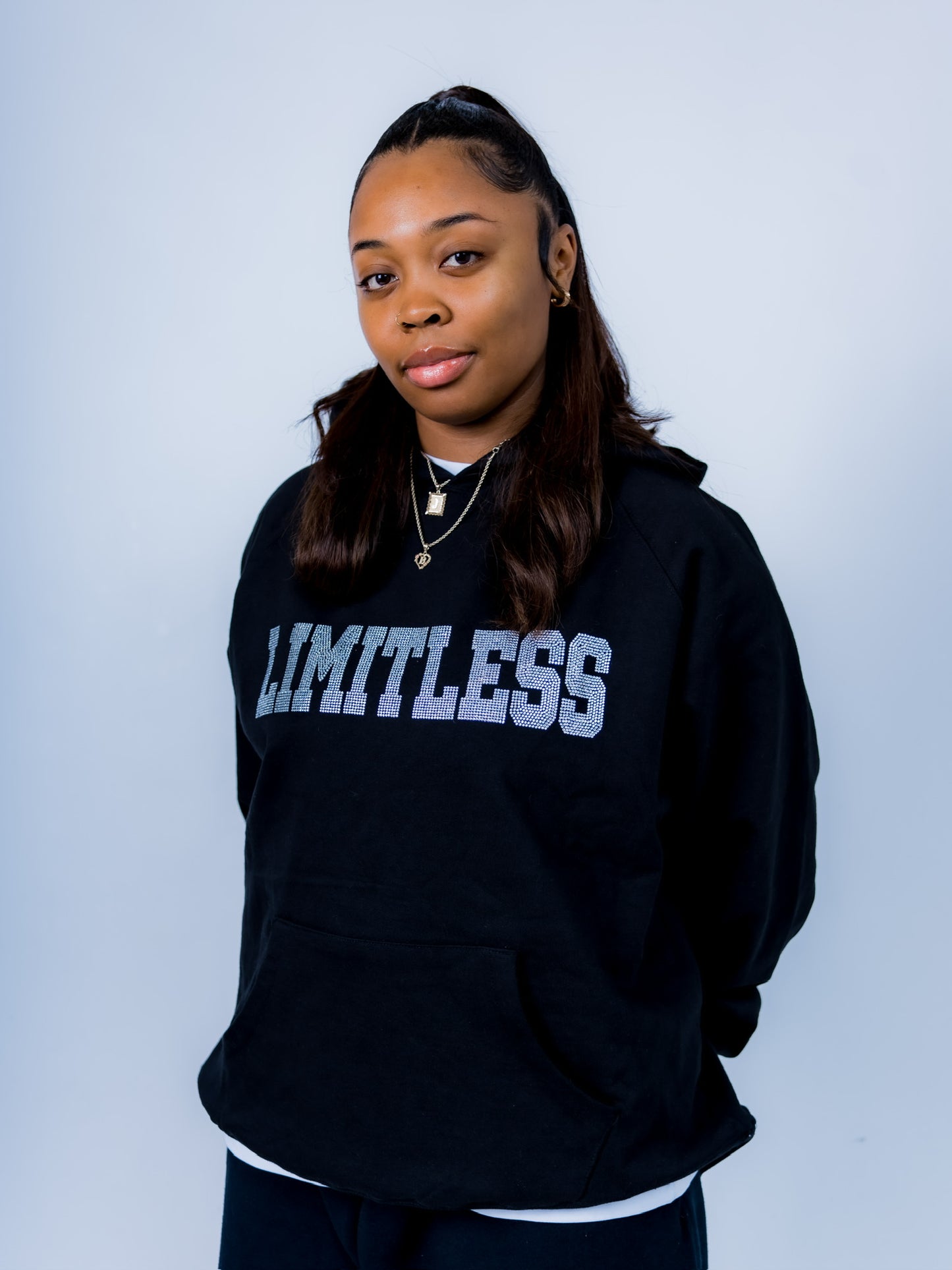 FROSTED BLACK HOODIE