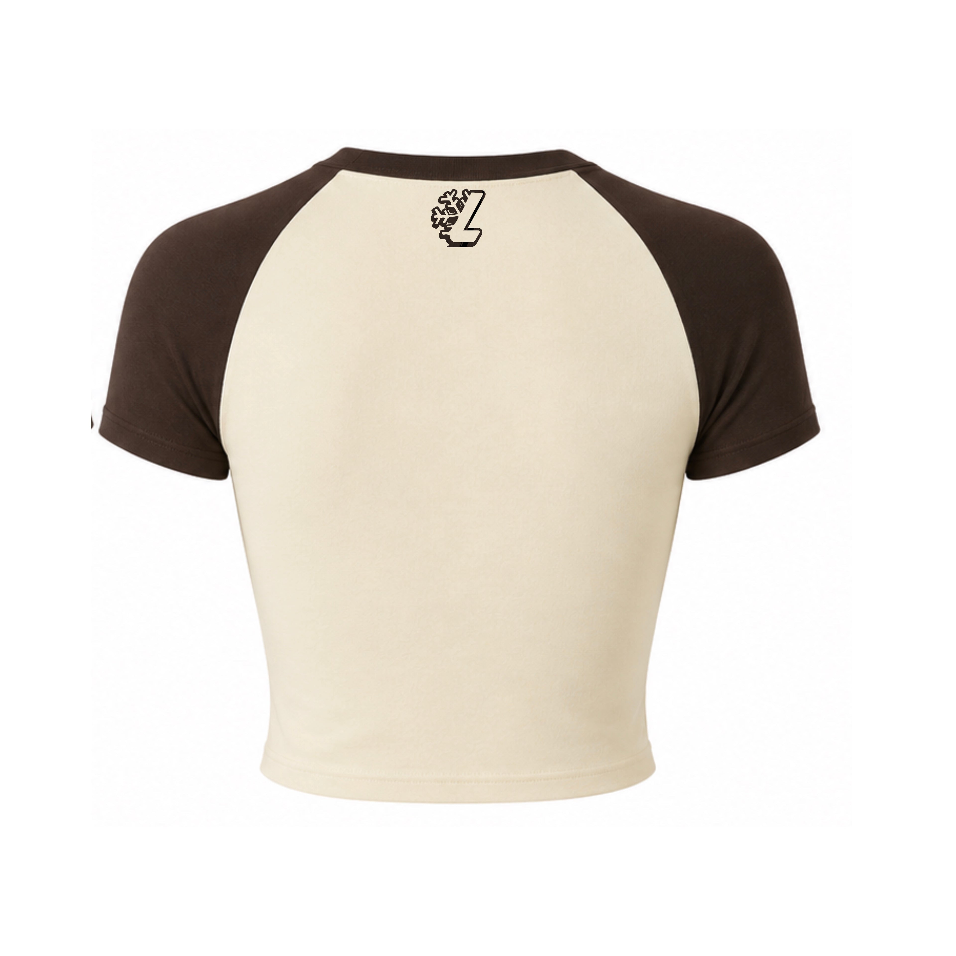 Creme/ Brown Fly Girl Cropped Tee