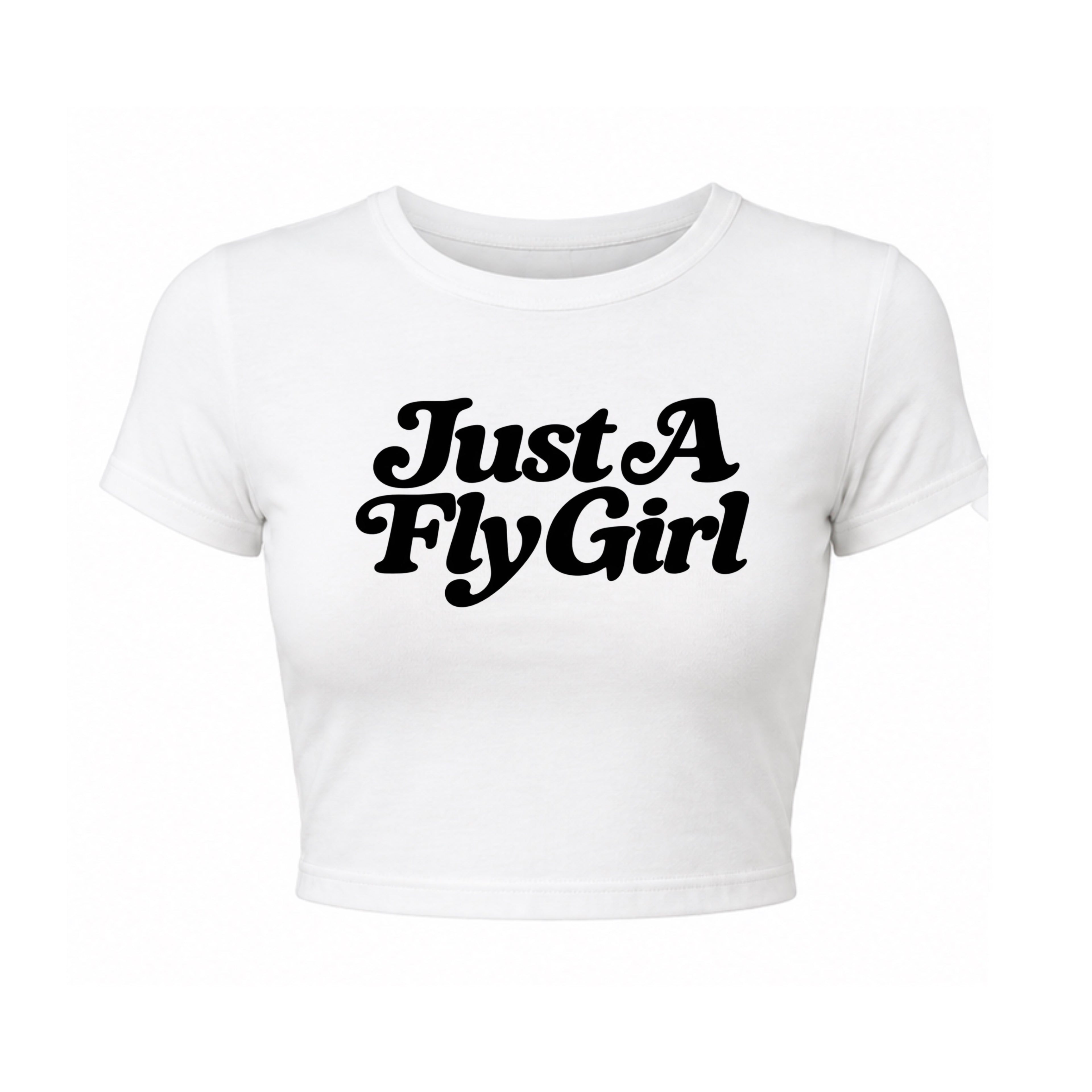 White Fly Girl Cropped Tee