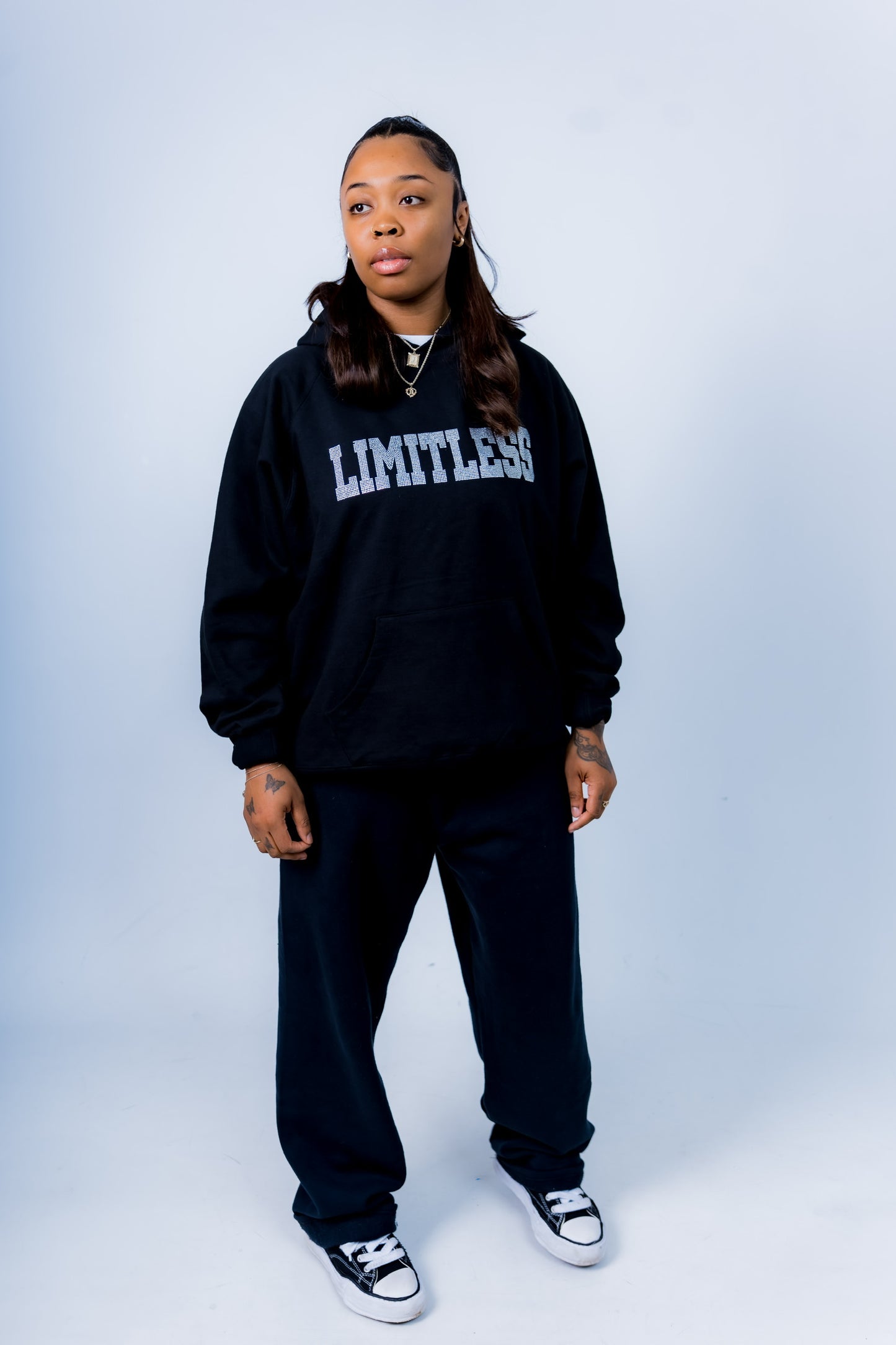 FROSTED BLACK HOODIE