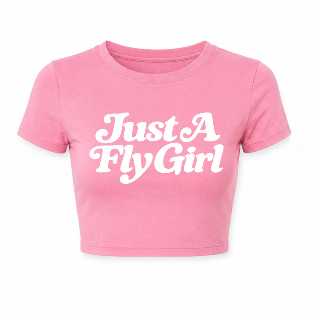 Pink  Fly Girl Cropped Tee
